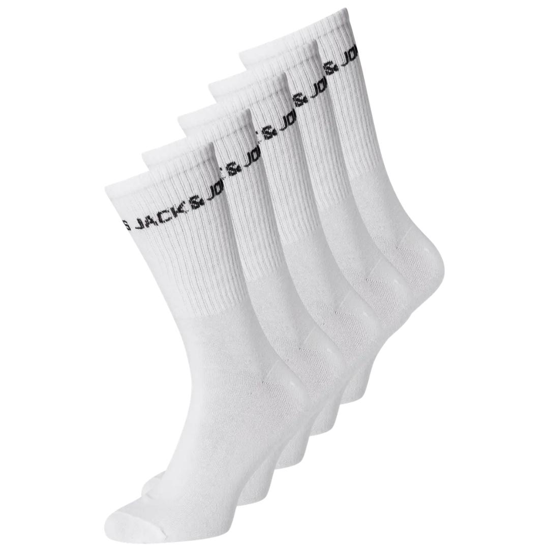 J&J Bele Čarape JACBASIC LOGO TENNISSOCK 5 Kom